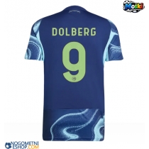 Moški Nogometni dresi Ajax Kasper Dolberg #9 Gostujoči 2025-26 Kratek Rokav